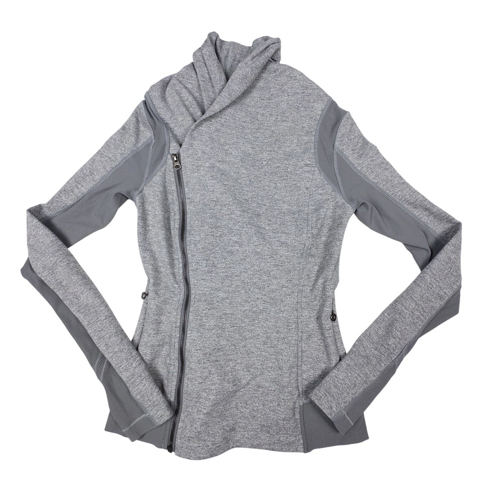 Lululemon Size 4‎ Bhakti Double Zipper Yoga Jacket in Heather Slate Gray